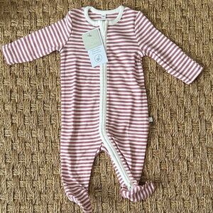 Red and White Striped Baby Newborn One Piece Onesie